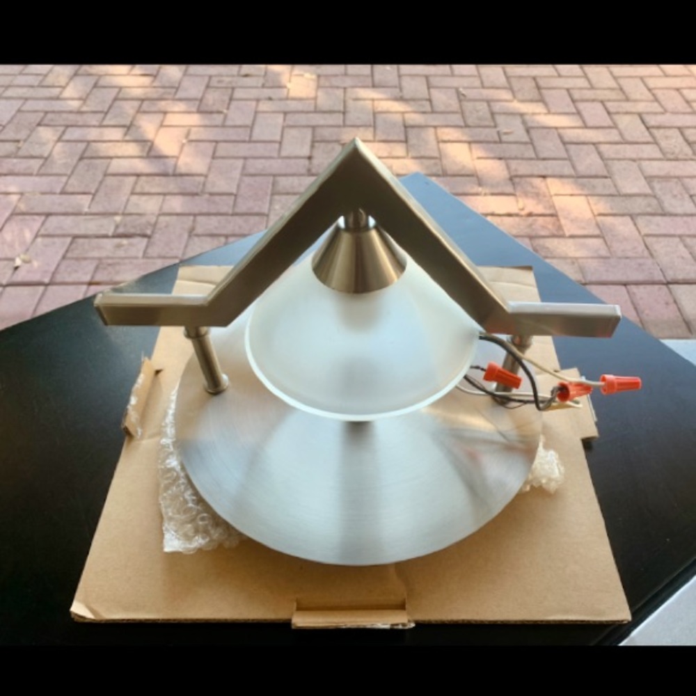 Brushed Nickel Semi-Flush Mount Light SET of 2